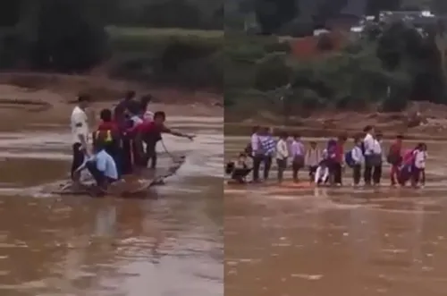 Clip qua sông đi học ở Yên Bái gây sốt trên Facebook