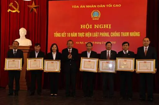 10 năm thực hiện Luật Phòng chống tham nhũng: Công tác xét xử đạt kết quả cao