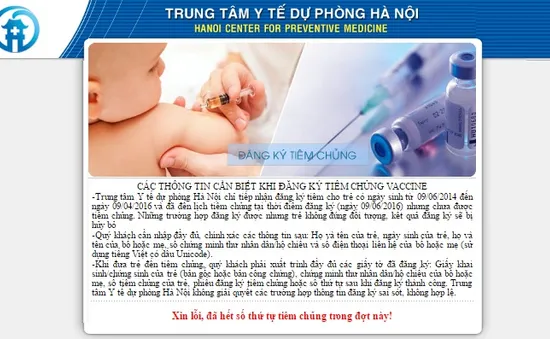 Hà Nội: 3.500 liều vaccine Pentaxim được đăng ký hết trong ít phút