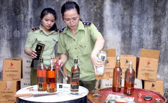 Thanh Hóa: Bắt giữ hơn 500 chai rượu ngoại không rõ nguồn gốc