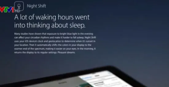 Night Shift giúp người dùng iOS dễ ngủ hơn