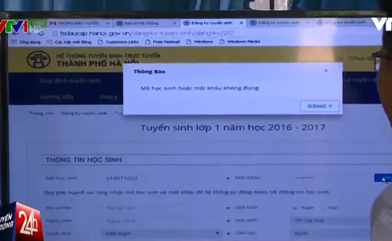 Gặp khó trong việc đăng ký trực tuyến vào lớp 1 tại nhiều trường ngoại thành Hà Nội