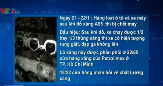 Petrolimex thu hồi toàn bộ xăng gây chết máy