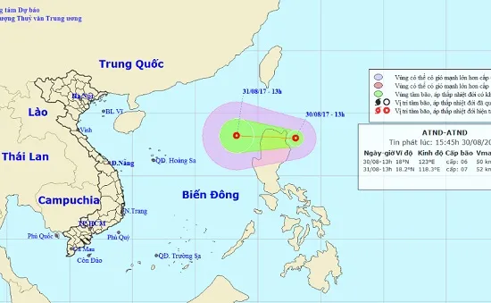 Chủ động ứng phó với áp thấp nhiệt đới trên Biển Đông