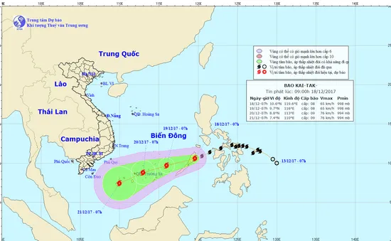 Các tỉnh, thành phố ven biển kiểm soát tàu thuyền tránh bão Kai-Tak