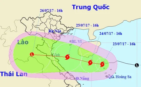 Yêu cầu tàu thuyền không di chuyển vào khu vực nguy hiểm của bão số 4