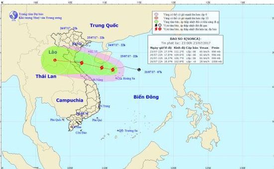 Yêu cầu ứng trực 24/24 giờ đối với bão số 4