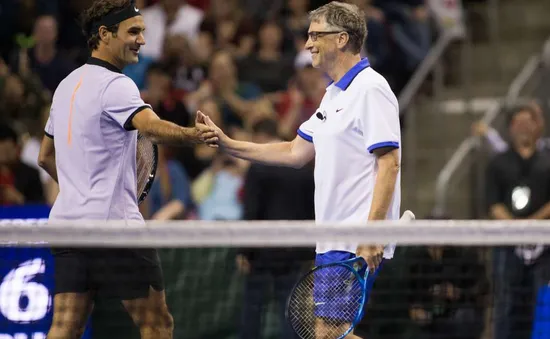 Roger Federer và Bill Gates đánh cặp với nhau tại giải đấu từ thiện