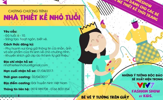 VTV7 tìm kiếm nhà thiết kế thời trang nhí