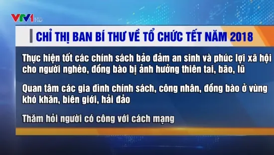 Chỉ thị của Ban Bí thư về tổ chức Tết năm 2018