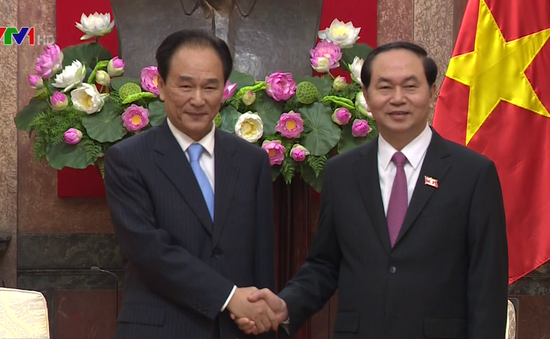 Chủ tịch nước Trần Đại Quang tiếp Tổng Giám đốc Tân Hoa xã
