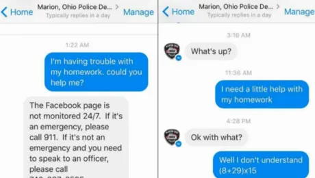 Mỹ: Cảnh sát giúp bé gái làm bài tập về nhà qua Facebook messenger