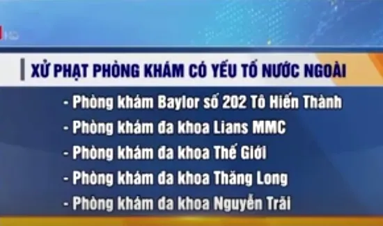 TP.HCM: Xử phạt 5 phòng khám có yếu tố nước ngoài