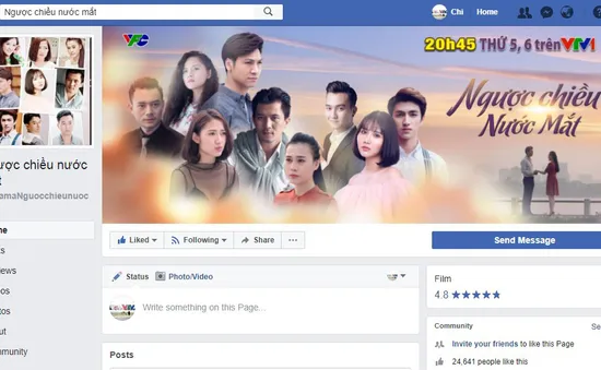 Fanpage Ngược chiều nước mắt thu hút hơn 24.000 lượt like sau 1 tuần bộ phim lên sóng