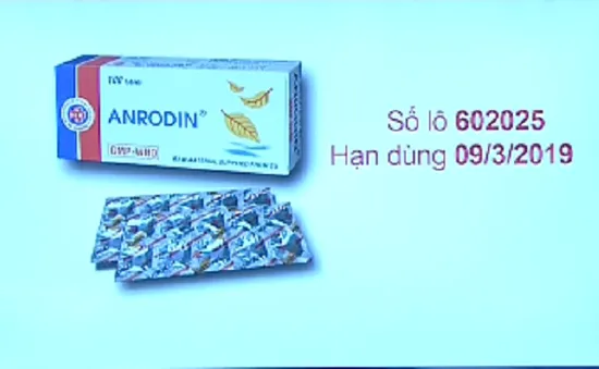 Đình chỉ lưu hành thuốc viên nén Anrodin tại TP.HCM