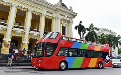 Hà Nội thí điểm tuyến xe khách du lịch 2 tầng trước Tết Nguyên đán