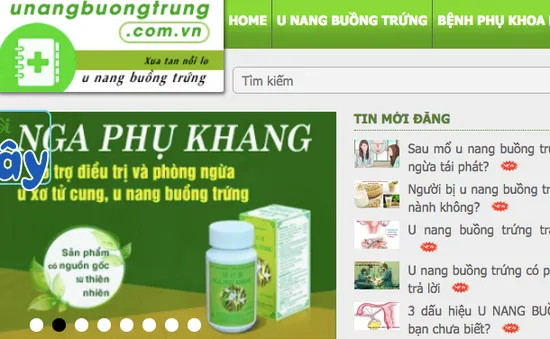 Không nên mua thực phẩm bảo vệ sức khỏe Nga Phụ Khang trên một số website