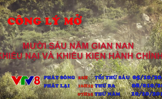 Công lý mở (22h thứ Sáu, 05/10) trên VTV8