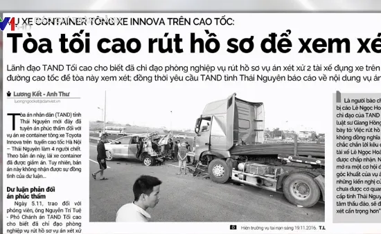 Bản án nào cho vụ xe container đâm Innova lùi trên cao tốc?