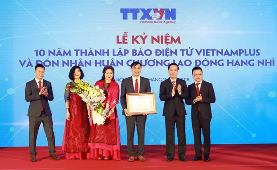 VietnamPlus kỷ niệm 10 năm thành lập và đón nhận Huân chương Lao động hạng Nhì