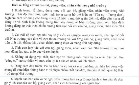 Một trường Đại học ở TP.HCM cấm sinh viên 'nói xấu' thầy cô trên mạng xã hội