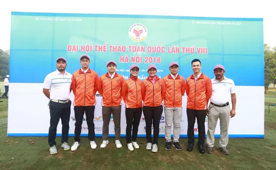 Trần Lê Duy Nhất và Tăng Thị Nhung dẫn đầu Bảng xếp hạng môn Golf Đại hội TTTQ 2018