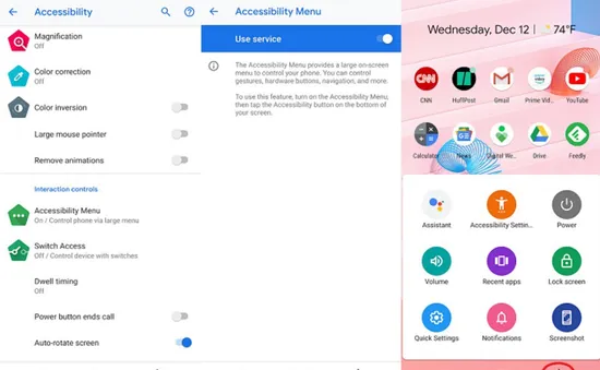 Cách kích hoạt tính năng Accessibility thành dạng shortcut trên Android 9