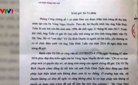 Đề nghị xem xét quyền thừa kế tinh trùng của người đã chết