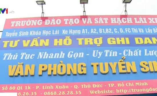 Tiếp tục phát hiện văn phòng tuyển sinh đào tạo lái xe rởm ở TP.HCM