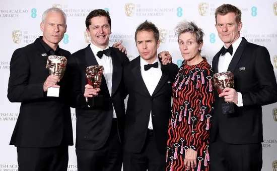 "Three Billboards Outside Ebbing, Missouri" thắng lớn tại BAFTA 2018