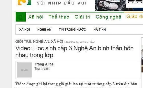 Đề nghị xử lý trang tin điện tử Songlamplus vì nghi liên quan đến vụ nữ sinh tự vẫn