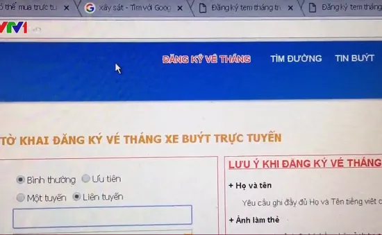 Triển khai bán tem vé tháng xe bus trực tuyến