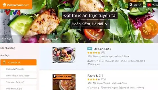 Xu hướng đặt món trực tuyến tại Việt Nam
