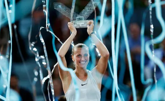 Thắng kịch tính Bertens, Kvitova lên ngôi tại giải quần vợt Madrid mở rộng 2018