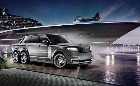 Tròn mắt với Range Rover độ siêu bán tải 6 bánh cho giới siêu giàu