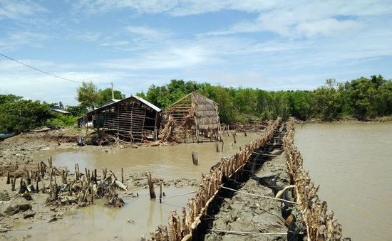 Sạt lở nghiêm trọng đê quốc phòng tại Kiên Giang