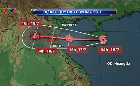 Bão số 3 giật cấp 10, di chuyển nhanh, gây mưa lớn từ Thanh Hóa đến Hà Tĩnh