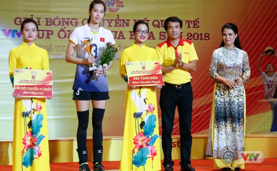 Các danh hiệu cá nhân VTV Cup Ống nhựa Hoa Sen 2018: Trần Thị Thanh Thuý toàn diện nhất, Đặng Thị Kim Thanh đoạt danh hiệu Hoa khôi