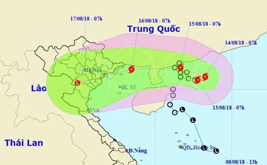 Áp thấp nhiệt đới mạnh lên thành bão, đổi hướng đe dọa miền Bắc