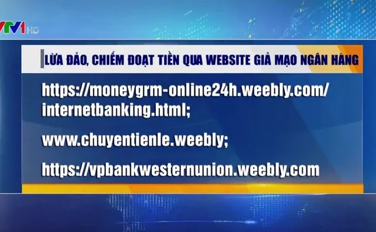 Cảnh báo lừa đảo, chiếm đoạt tiền qua website giả mạo ngân hàng