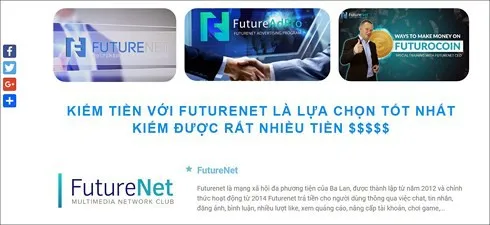 Cảnh báo FutureNet có dấu hiệu kinh doanh đa cấp trái phép