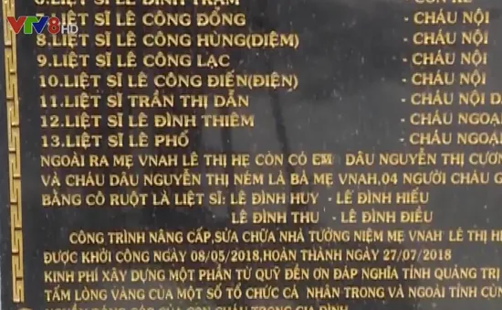 Tấm lòng của người mẹ Quảng Trị có 11 người thân là liệt sỹ