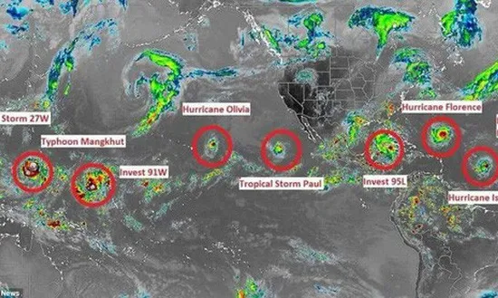 9 cơn bão mạnh chết người cùng xuất hiện trên thế giới