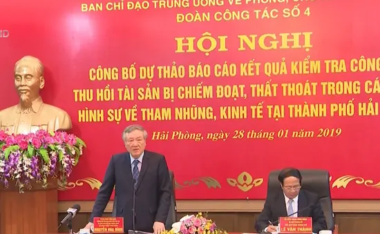 Kiểm tra phòng, chống tham nhũng tại Hải Phòng