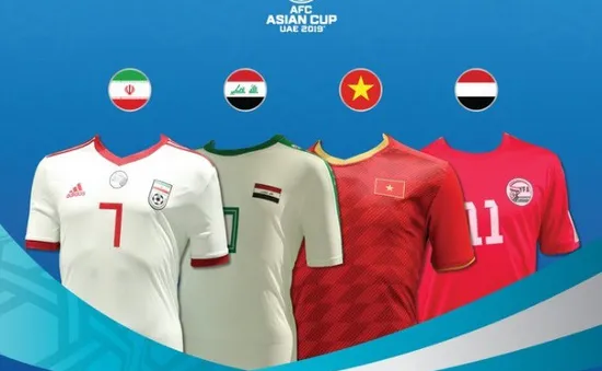 Chiêm ngưỡng áo đấu của 24 đội dự Asian Cup 2019