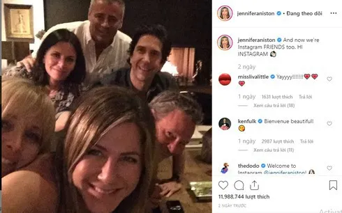 Vừa tham gia Instagram, Jennifer Aniston đã lập kỷ lục