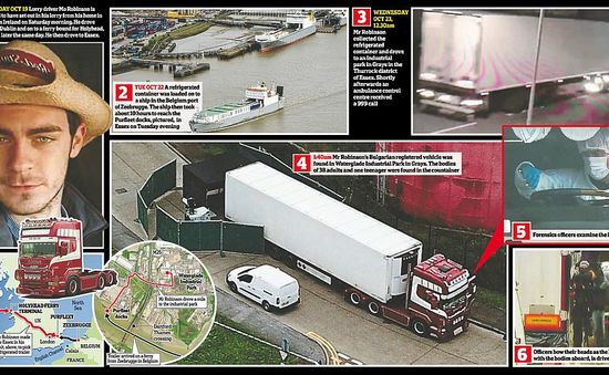 Vụ 39 thi thể trong container tại Anh: Truy tố tài xế xe tải