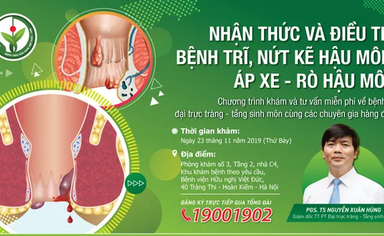 Cẩn trọng với bệnh trĩ, nứt kẽ hậu môn, áp xe - rò hậu môn