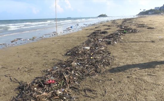 Rác thải ngập bãi sau TP Vũng Tàu