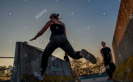 Độc đáo cuộc thi parkour tại Italy